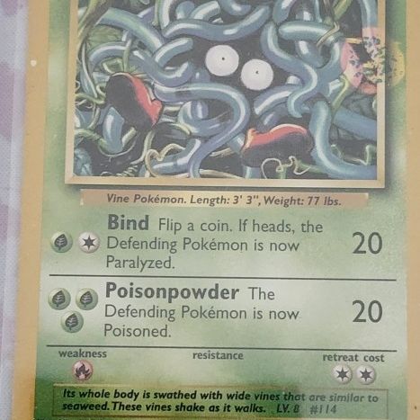 1995 tangela pokemon card value Art Rare Number Pokmon TCG Tangela Base Set