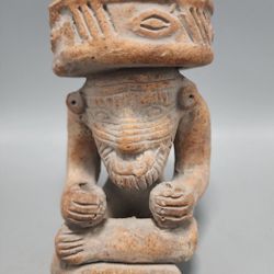 Huehueteotl Diety Of Fire Aztec Handmade Clay Incense Burner