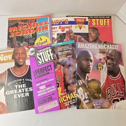 Lot Of 6 Vintage 1990's Michael Jordan Magazines Chicago Bulls 
