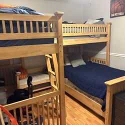 500.00 OBO Wooden Bunkbed Set And More 