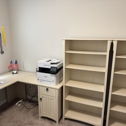 Desk With A 2 Bookshelf 