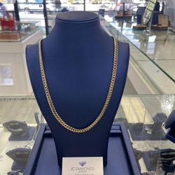 Chain Cubanlink 14k Gold 8 Mm Wide 24 Inch 