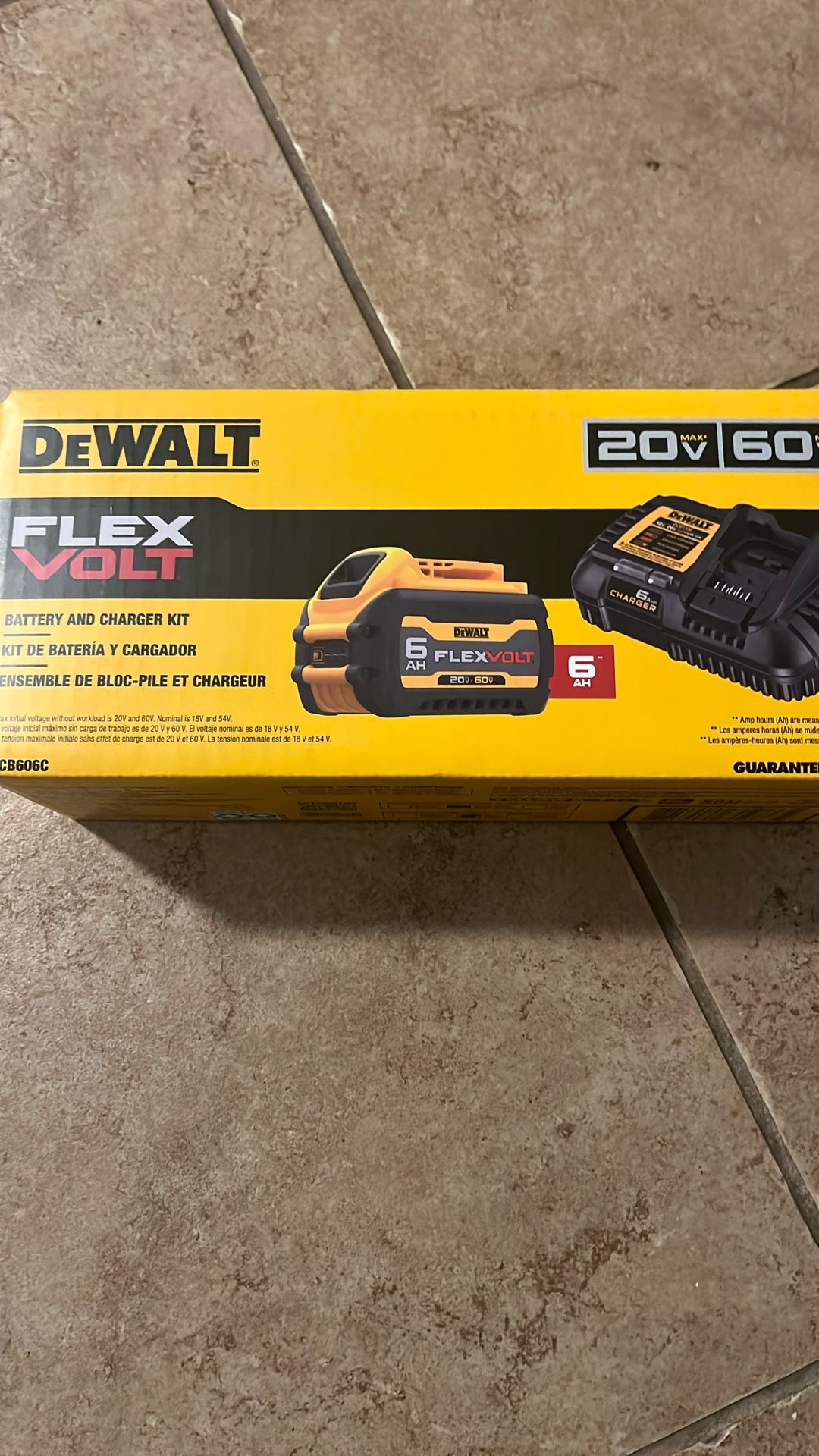 Dewalt FlexVolt 6AH Battery And Charger Kit