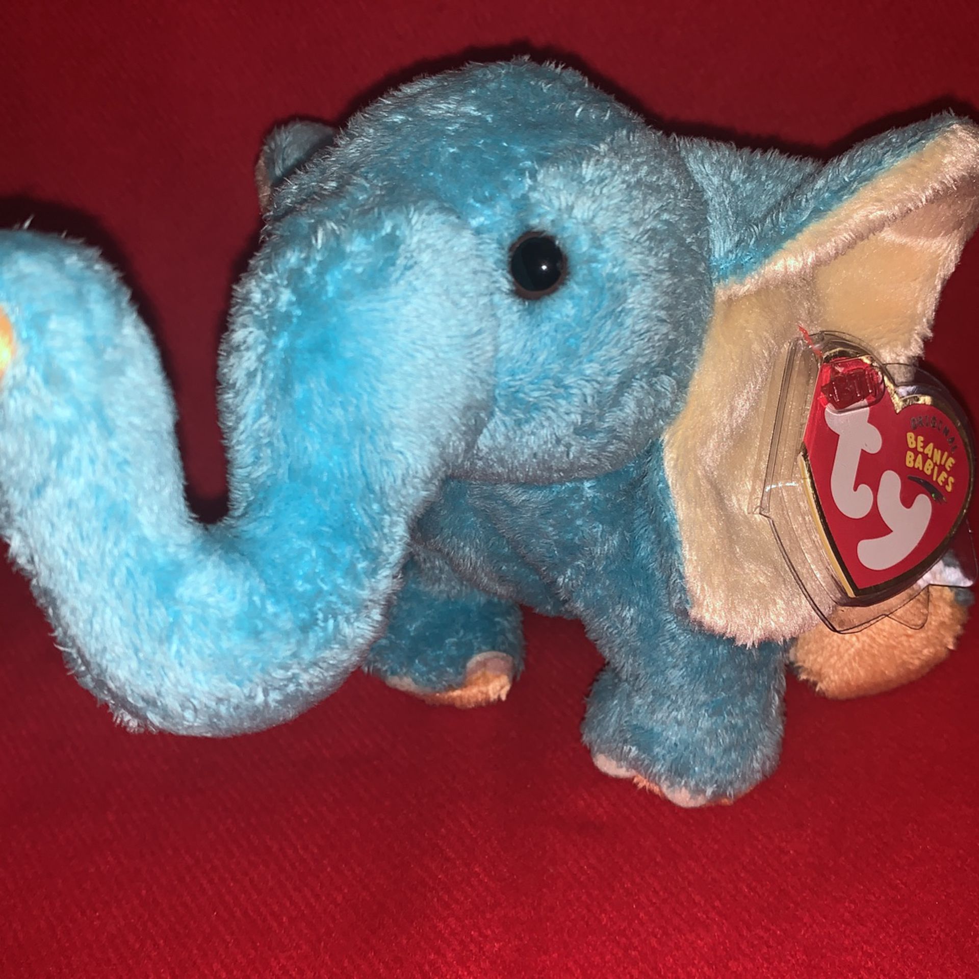 Ty JIMBO the Blue Big Ears Elephant, With Tag/tash Size 8”, Collection Item