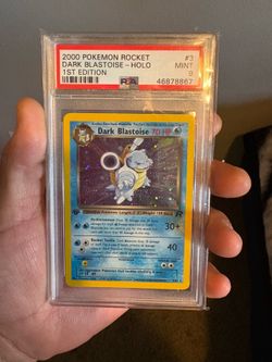 Pokemon  swirl Dark BlastoiseTeam Rocket Holo first edition