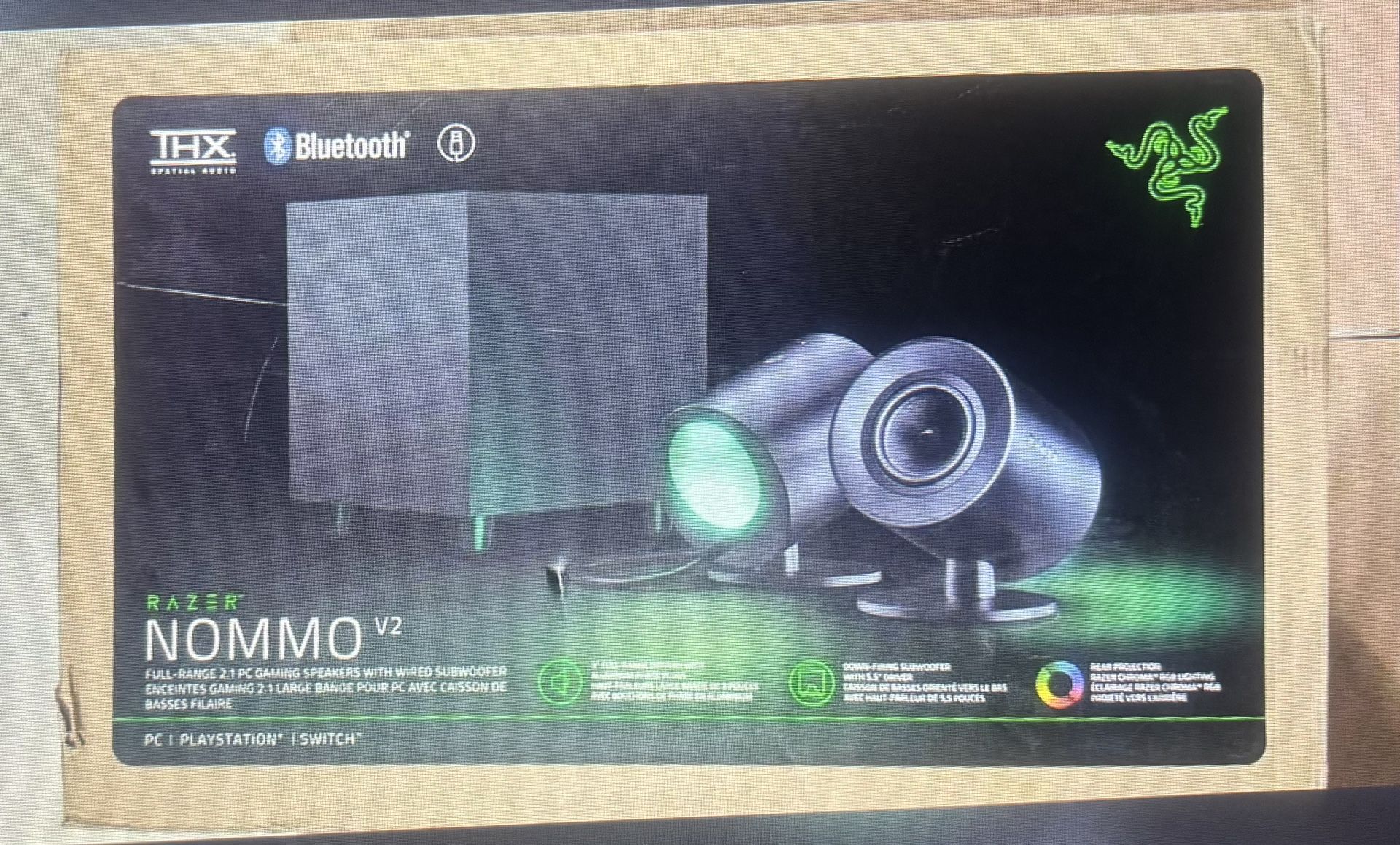 Razer Nommo V2 Full Range PC Gaming Speakers With Wired