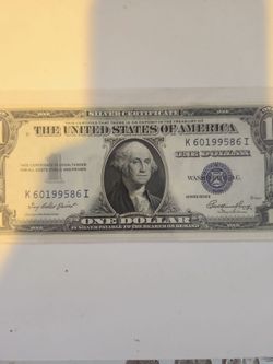1 dollar blue label stamp