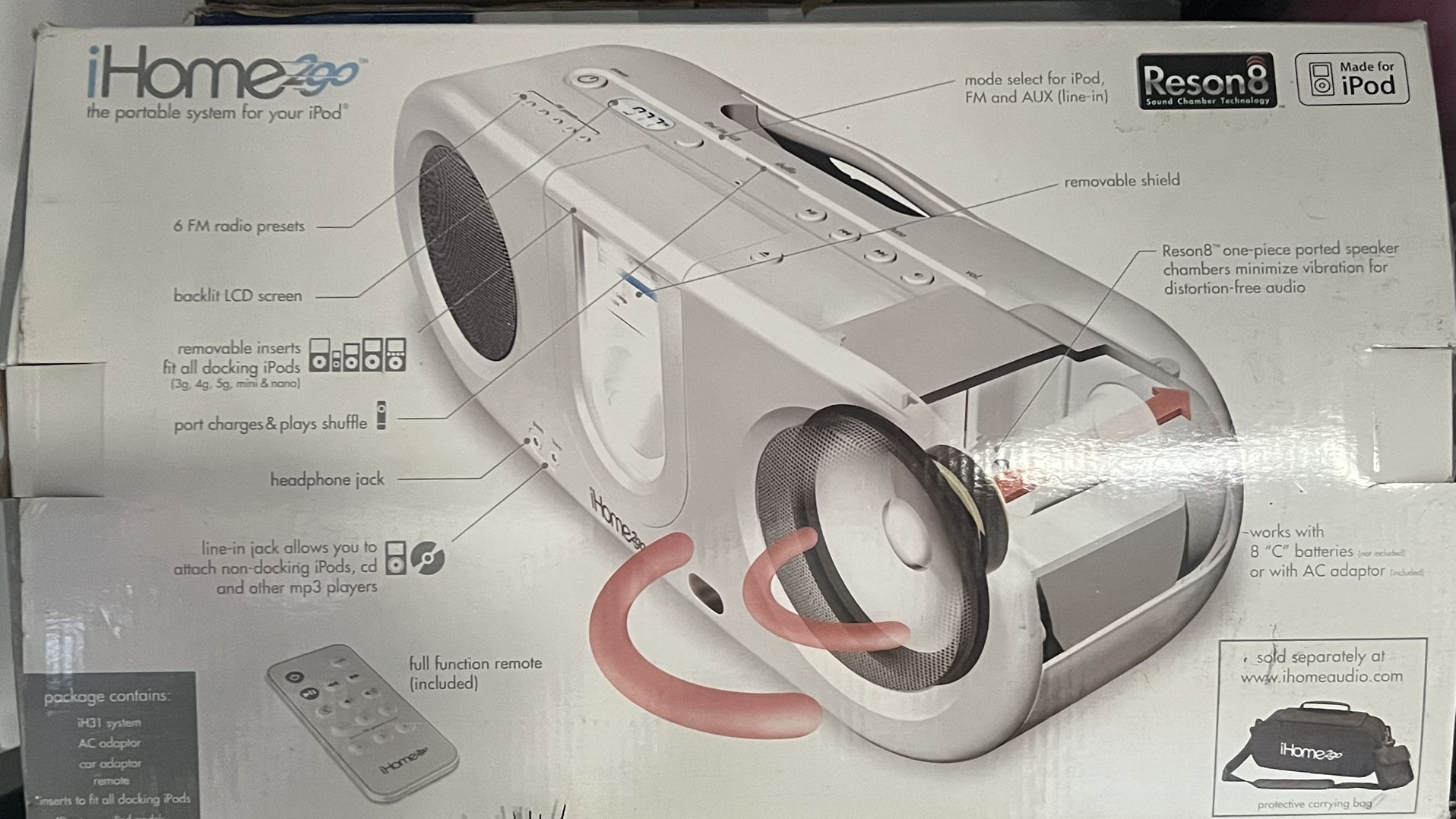 iHome 2go Boombox For iPod
