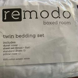 New twin size bedding set,color is white