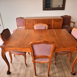 Dinning Room Table, Chairs, and Buffet