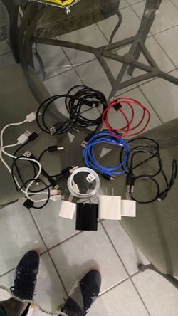Mixed USB Cables and Wall Chargers Lot