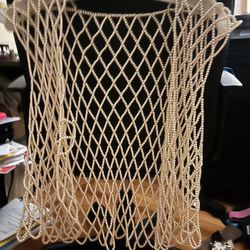 Vintage Cream Pearl Vest