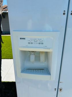 Free Working Refrigerator Kenmore Elite and a lamp