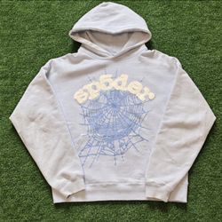 Sp5der Sky Blue Hoodie 