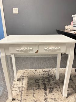 White vanity table