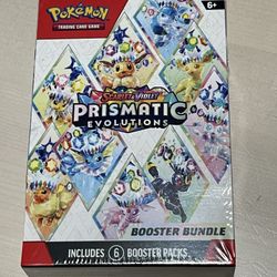 Pokémon Prismatic Evolutions Booster Bundle 6 Pack Box 