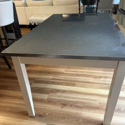 Stainless steel topped kitchen table