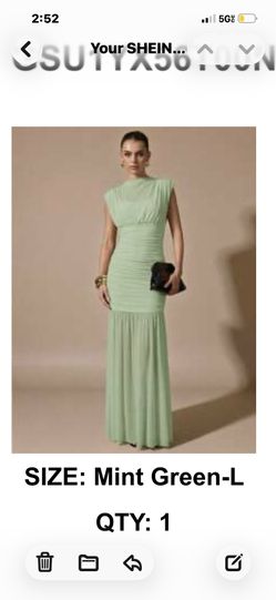 Mint green dress