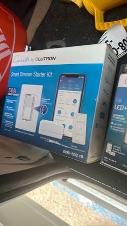 Diva Smart Dimmer Switch Starter Kit for Caseta Smart Lighting, with Smart Hub + Pico Remote, 150-Watt LED (DVRF-BDG-1D)