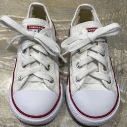 Converse Infant Toddlers White Sneakers Shoes Size Infant 9 (Preowned) 