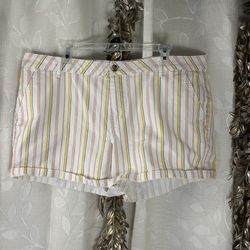 A.N.A Striped Midi Shorts Women’s 18 | Pastel Coastal Preppy Y2K Resort Vibes