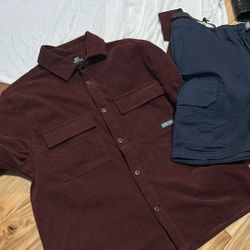 Ropa De Hombre Size Large Y XL Semi Nueva 2 Chamarras 1 Shorts 1 Camisa 4 Playeras $10 Toda 