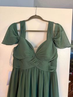 Long green Chiffon dress (brand new)