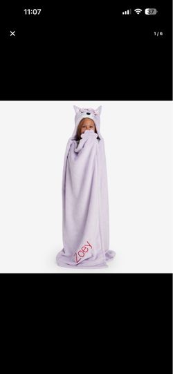 Plush Character Throw - Lavender Cat