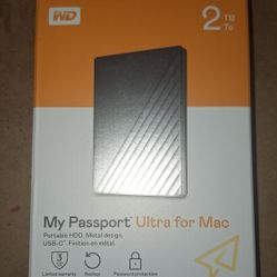 2TB External Hard Disk Drive (HHD) for MacBook * New in Sealed Box