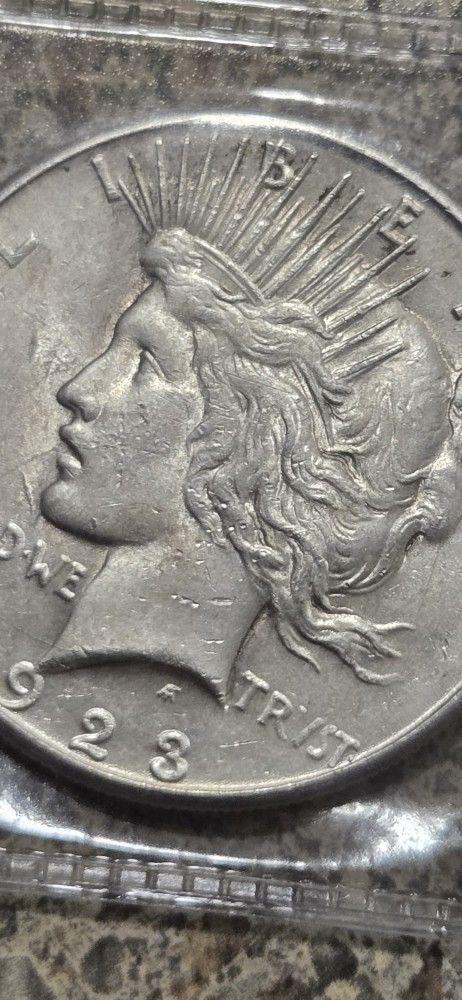 X2 1923-s Silver Peace Dollar American Authentic $1 Coin