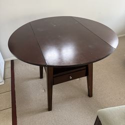 Round Drop Leaf Table And Chairs