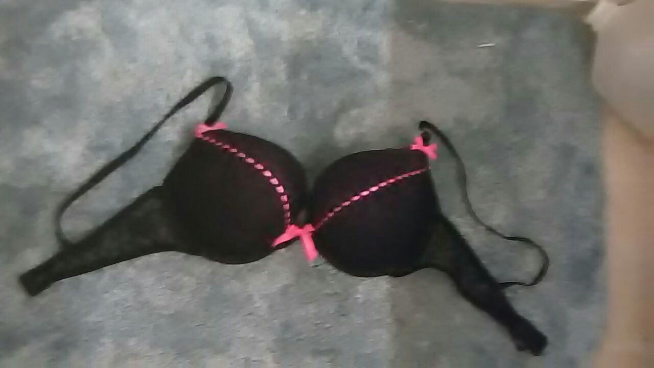 Brand new pink and black laced padded bra. Size 36 C Asking $10