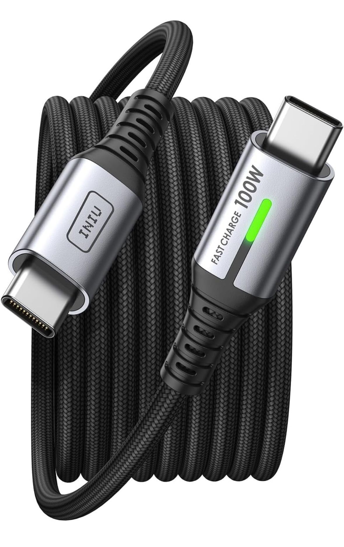 USB C Cable, INIU 6.6ft 100W PD 5A QC 4.0 Fast Charging USB C to USB C