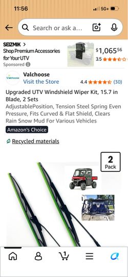 UTV Windshield Wiper Kit 15.7in 2 Pack