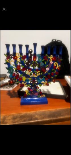 Hanukkah menorah designed by artist Yair Emanuel
