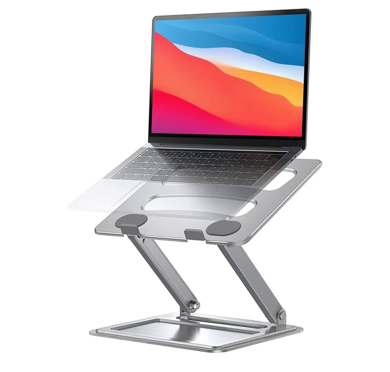Laptop Stand for Desk, Adjustable & Foldable Laptop Riser for 10-15.6 Inch Laptops, Computer Stand for MacBook/Notebook, Portable Ergonomic Holder Up 