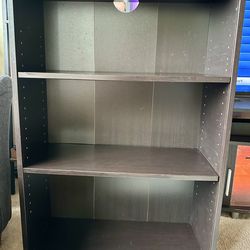 3-Shelf Adjustable Bookcase - Dark Espresso