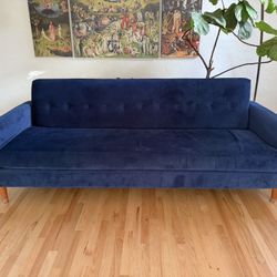 Joybird Korver Sofa – Royal Blue Velvet – Excellent Condition