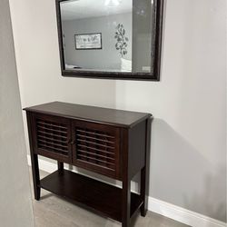 Entry way table and mirror