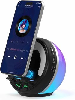 New Wireless Induction Speaker & Phone Stand with RGB Lights