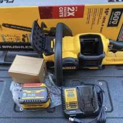 DEWALT 60V MAX 16in. Brushless Cordless Battery Powered Chainsaw Kit with (1) FLEXVOLT 6Ah Battery