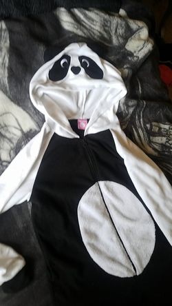 Women's Panda Bear 1 piece Pajama zip up