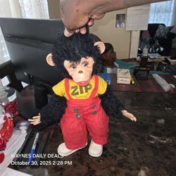 Vintage Rushton Zippy the Monkey Plush Doll – 1950s/60s Original 