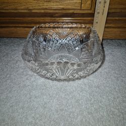 Vintage Pressed Glass Square Bowl, 7" 