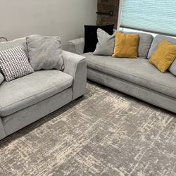 2pc Sofa Set Couch & Oversized Chair