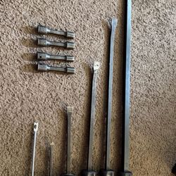Snap On Pry Bars, Driveline Sockets And Brake Tool.