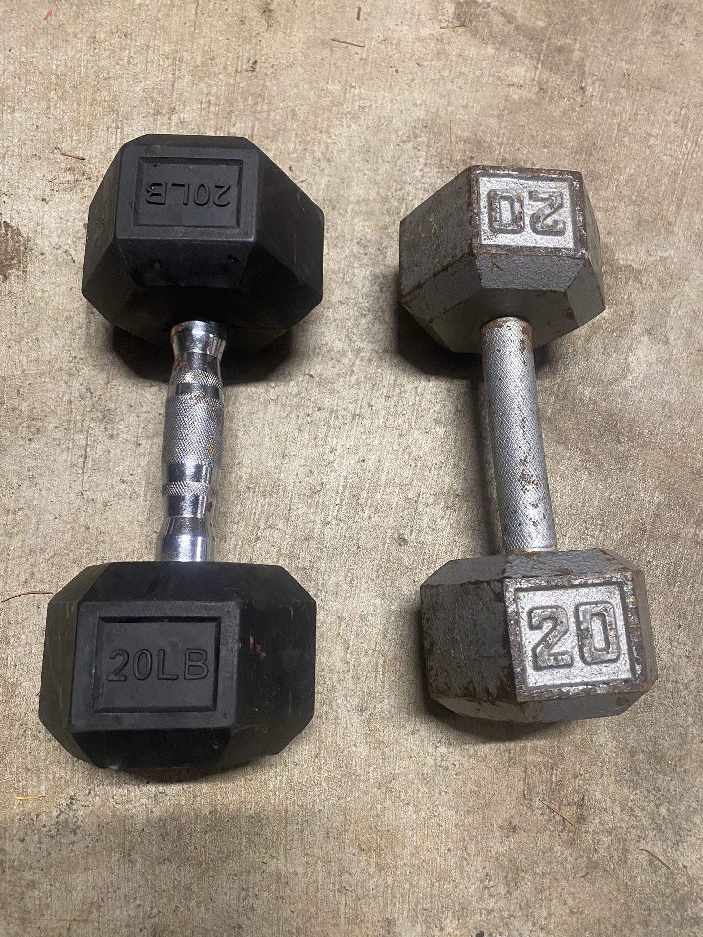 Two Twenty Pound Dumbbells 