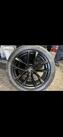 Tesla Model 3 Or Y 29 Or 20” New Blk Rims Tires Set