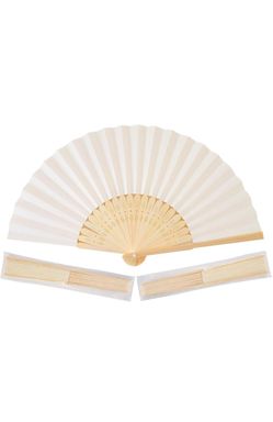 Cream paper hand bamboo fan