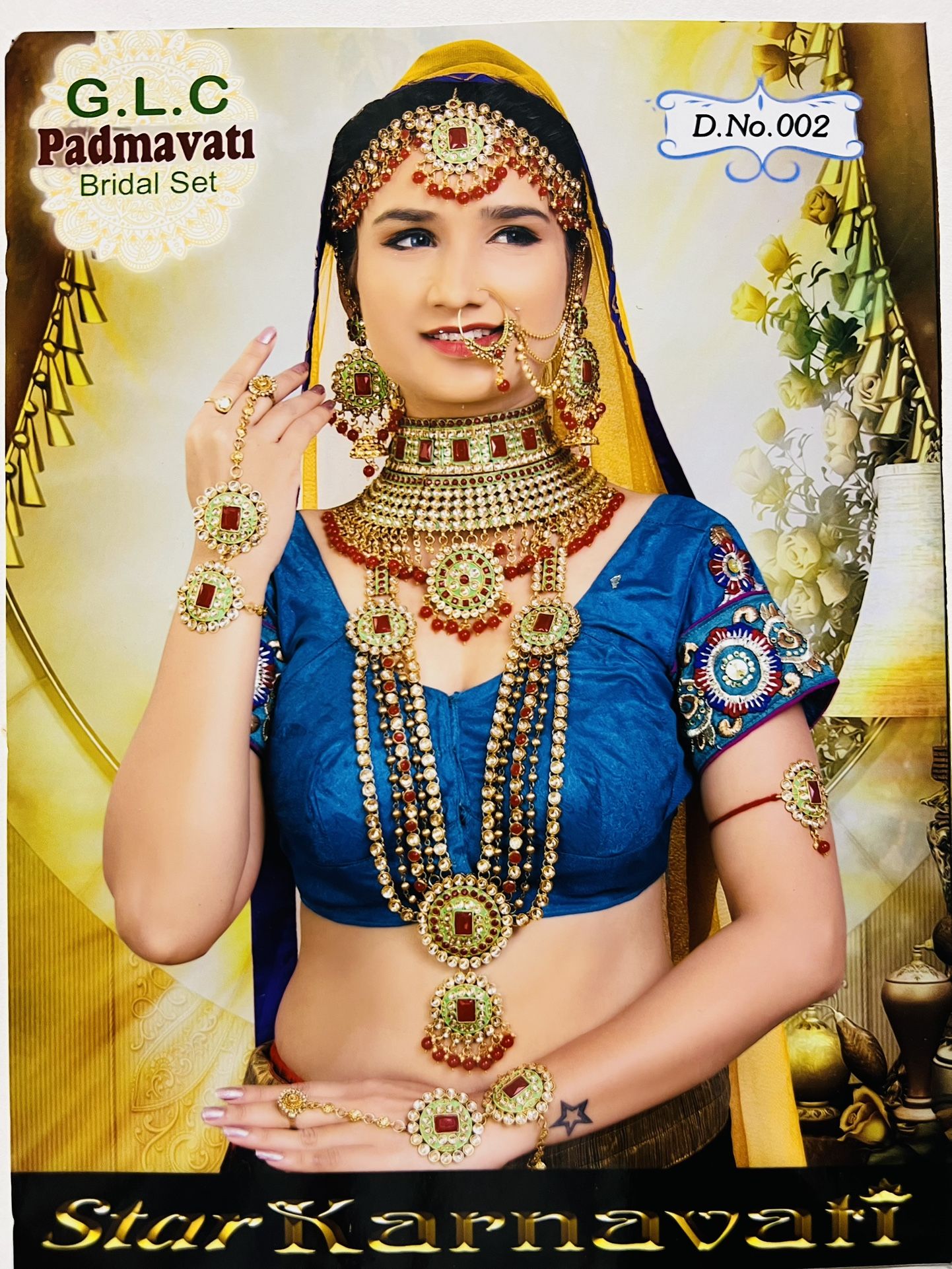 Bridal Jewelry Set-7 pc-INDIAN-GOLDEN-NECKLACE-BOLLYWOOD SUHAG WEDDING-USA SELL
